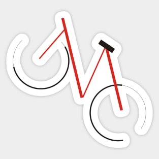 Red Bicycle Sticker